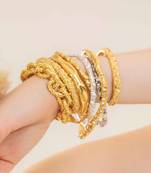 Gold sun-kissed open bangle