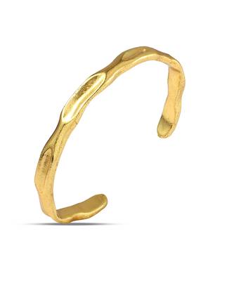 Gold sun-kissed open bangle 3