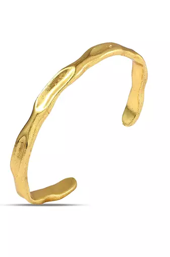 Gold sun-kissed open bangle