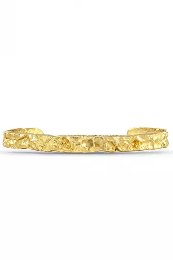 Gold finished sand bangle for women