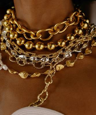 Gold finishhed necklace for women 2