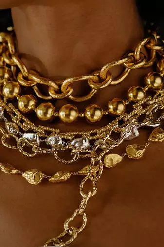 Gold finished heirloom necklace