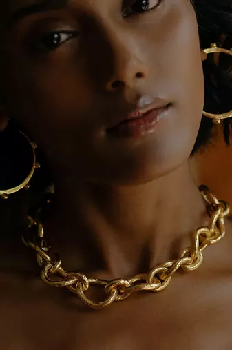 Gold finished heirloom necklace