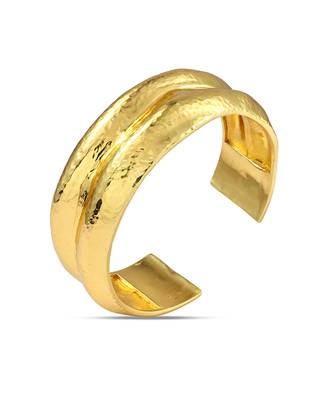 Gold finished dusk cuff for women 1