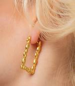 Gold finished ripple huggies medium