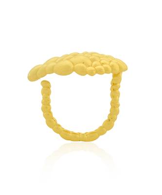 Gold finished sacred ripple ring 5