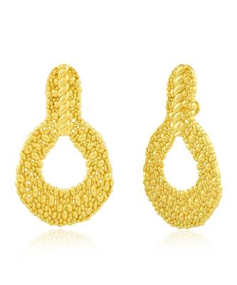 Gold finished ethereal sound earrings 2