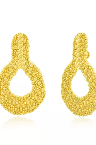 Gold finished ethereal sound earrings