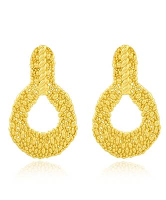 Gold finished ethereal sound earrings 3