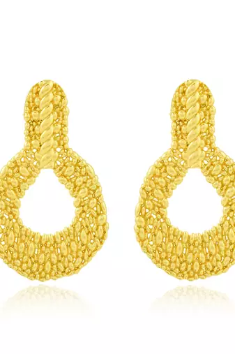 Gold finished ethereal sound earrings