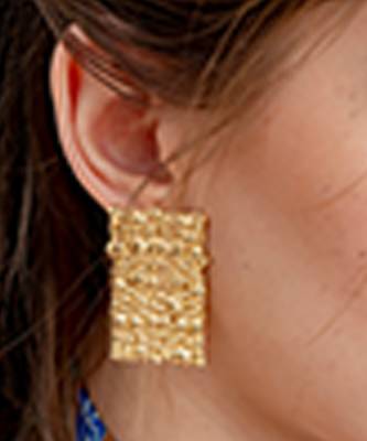 Gold finished tranquil stream earrings 1