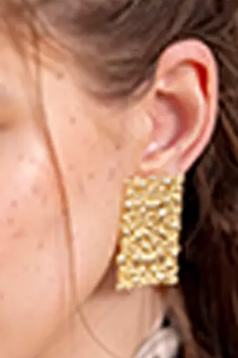 Gold finished tranquil stream earrings