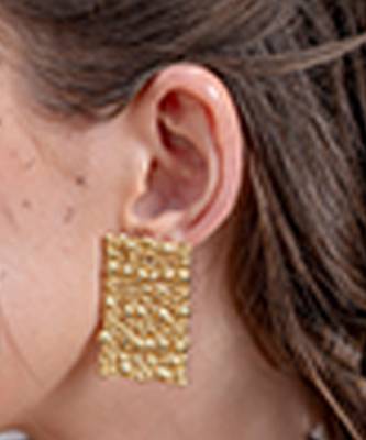 Gold finished tranquil stream earrings 3