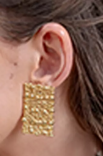 Gold finished tranquil stream earrings