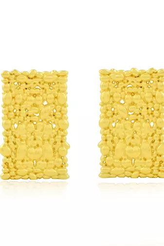 Gold finished tranquil stream earrings