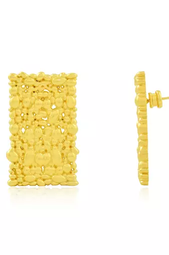 Gold finished tranquil stream earrings