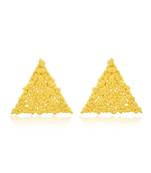 Gold finished eternal delta earrings