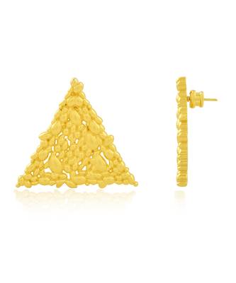 Gold finished eternal delta earrings 2