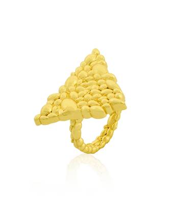 Gold finished eternal delta ring 2