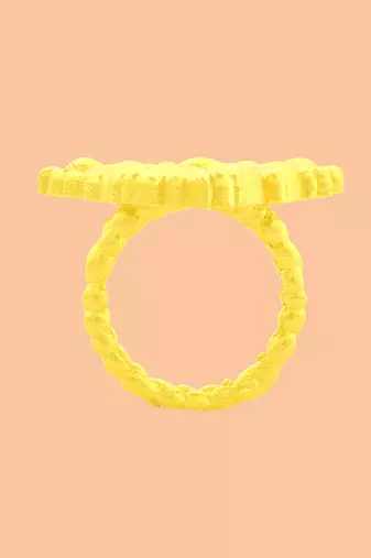 Gold finished eternal delta ring