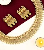 Gold plated south indian necklace set