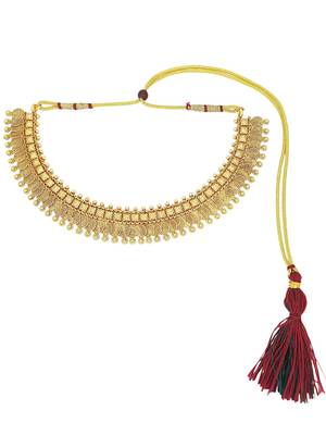 Gold plated south indian necklace set 3