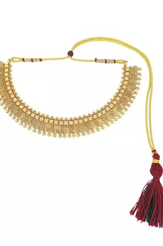 Gold plated south indian necklace set