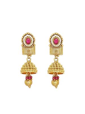 Gold plated meenakari necklace set 4
