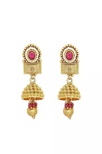 Gold plated meenakari necklace set