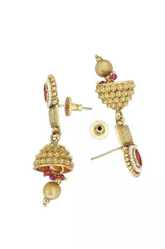 Gold plated meenakari necklace set