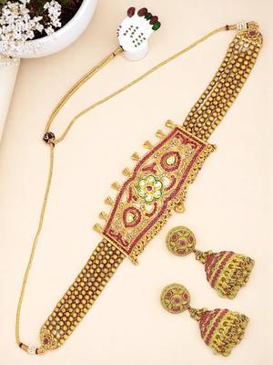 Gold plated tevta necklace set 1