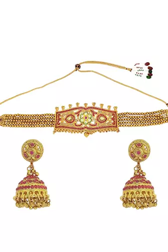 Gold plated tevta necklace set
