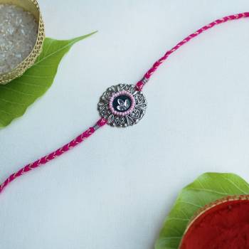 Eternal blessings vivid vintage rakhi with roli chawal 1