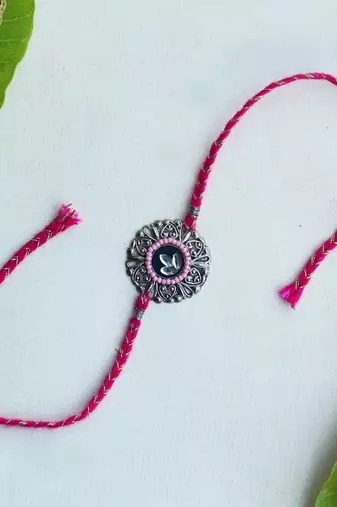 Eternal blessings vivid vintage rakhi with roli chawal