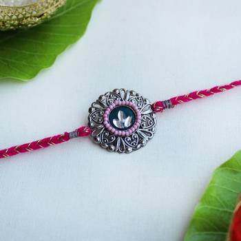 Eternal blessings vivid vintage rakhi with roli chawal 3