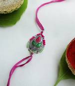 Regal blossom vivid vintage rakhi with roli chawal