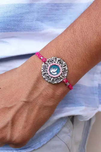 Eternal blessings vivid vintage rakhi with roli chawal