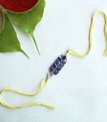 Purple petal vivid vintage rakhi with roli chawal