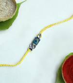 Mor pankh vivid vintage rakhi with roli chawal