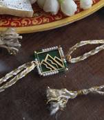 Mountain calling beaded  rakhi with roli chawal