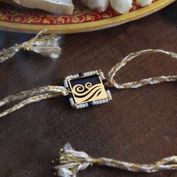 Lively beaded rakhi with roli chawal 2