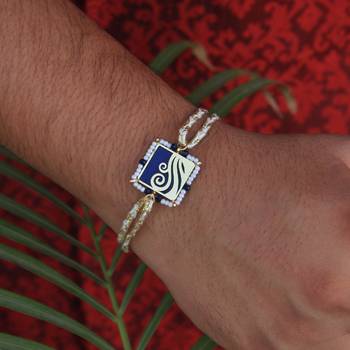 Lively beaded rakhi with roli chawal 3
