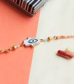 Hamsa evil eye rakhi with roli chawal