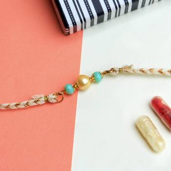 Joyful beads rakhi with roli chawal 1