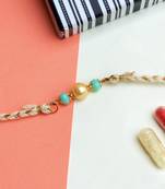 Joyful beads rakhi with roli chawal
