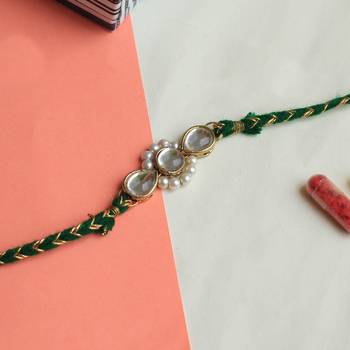 Kundan amaze rakhi with roli chawal 2