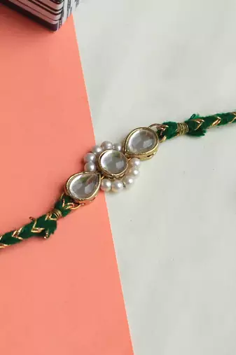 Kundan amaze rakhi with roli chawal