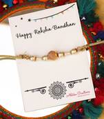 Mesh and pearl rakhi with roli chawal