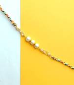 Pearly rakhi with roli chawal