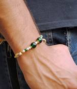 Green pearl rakhi with roli chawal